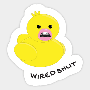 Wired Duck Close Sticker